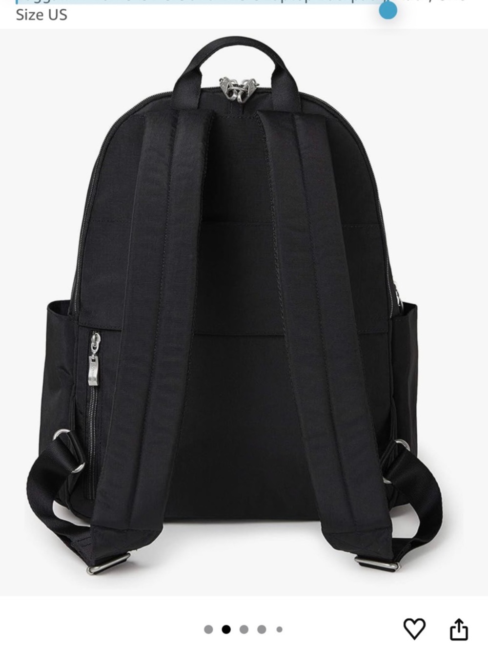 Baggallini Black Women's Laptop Backpack - Picture 4 of 8